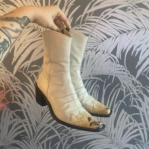 Vintage Leather Cowgirl Boots